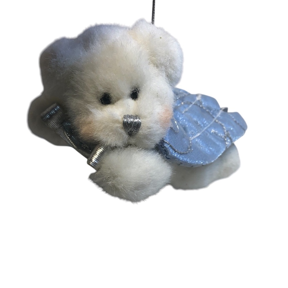 Russ Bear Angel Christmas Ornament- Plush - 5" L New